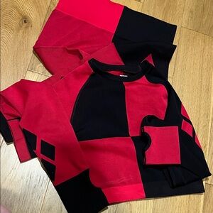 Harley Quinn sweatsuit two-piece outfit